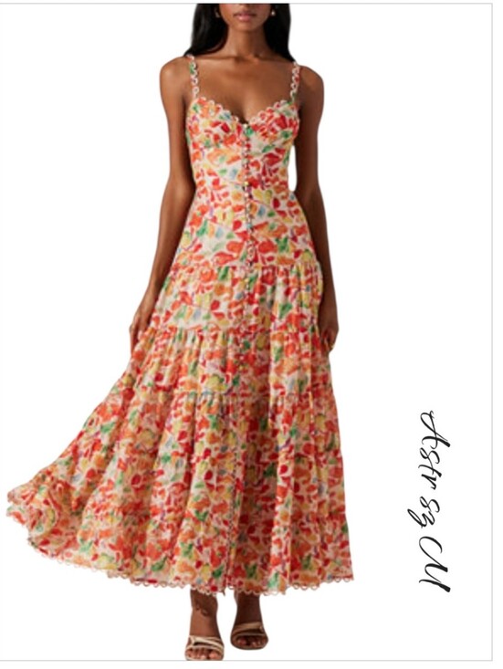 Astr Dresses & Skirts - ASTR the Label Tazia Button Front Sweetheart Maxi Dress M